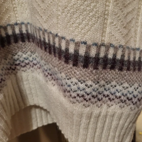 Vintage Robert Bruce Mens Cream Wool Blend Ski Sweater Sz Large Made In The USA - Picture 3 of 7